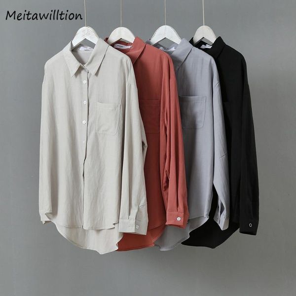 women's blouses & shirts 2021 spring women blouse shirt korean lady office casual solid long sleeve loose cotton and, White
women's blouses & shirts 2021 spring women blouse shirt korean lady office casual solid long sleeve loose cotton and, White