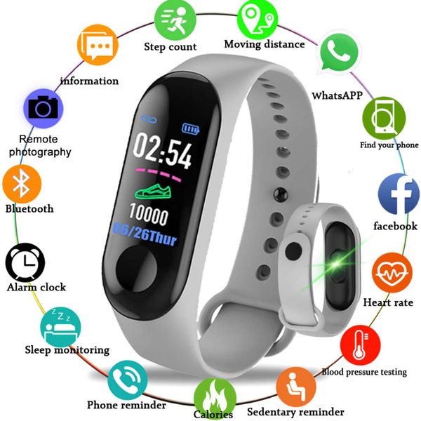 m3 intelligent wristband for men and women, ip67 waterproof sports watch, with heart rate monitor
m3 intelligent wristband for men and women, ip67 waterproof sports watch, with heart rate monitor