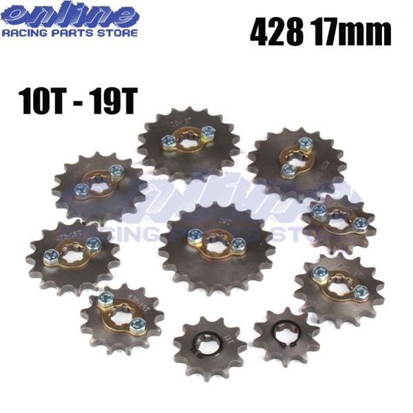 engine assembly front sprocket 428 17mm 10t-19t 12tooth for stomp upower dirt pit bike atv quad go kart moped buggy scooter motorcycle1