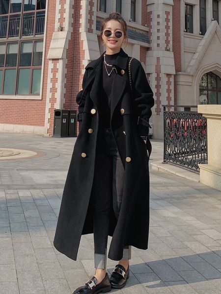 mhepburn high-end atmospheric black women's middle and long winter new style over knee heavy woolen coat fashion
mhepburn high-end atmospheric black women's middle and long winter new style over knee heavy woolen coat fashion