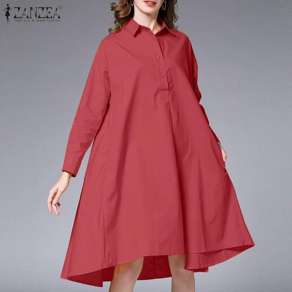 spring sundress zanzea fashion women lapel neck long sleeve shirt dress elegant solid buttons a-line vestidos dresses robe femme, Black;gray
spring sundress zanzea fashion women lapel neck long sleeve shirt dress elegant solid buttons a-line vestidos dresses robe femme, Black;gray
