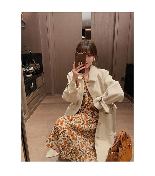 the new korean style fashion woolen pink beige colour women's fashionable trench coat autumn and winter warm jacket, Tan;black
the new korean style fashion woolen pink beige colour women's fashionable trench coat autumn and winter warm jacket, Tan;black