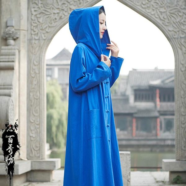 women's trench coats 2021 autumn and winter cotton linen clothes original design retro caps witch robe women loose coat c023, Tan;black
women's trench coats 2021 autumn and winter cotton linen clothes original design retro caps witch robe women loose coat c023, Tan;black