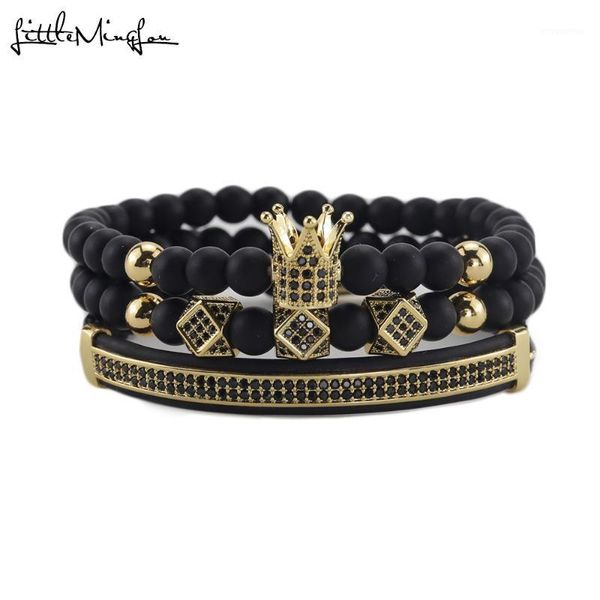 3pcs/set luxury men crown bracelets zircon polygon crown charm handmade men bracelets & bangles for jewelry husband gift1, Golden;silver
3pcs/set luxury men crown bracelets zircon polygon crown charm handmade men bracelets & bangles for jewelry husband gift1, Golden;silver