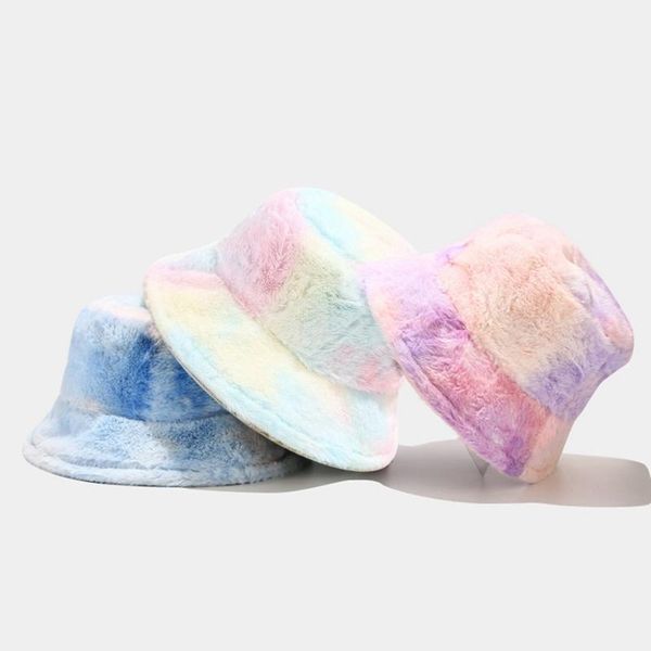 new pink faux fur bucket hat for women girl rainbow tie dye soft warm fishing cap fisherman gorros winter lady gifts, Blue;gray
new pink faux fur bucket hat for women girl rainbow tie dye soft warm fishing cap fisherman gorros winter lady gifts, Blue;gray