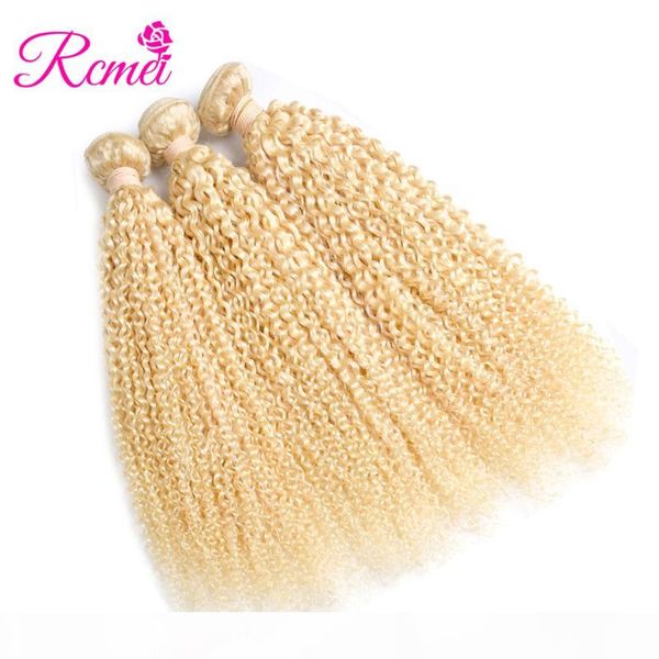 rcmei malaysian 613 kinky curly human hair 3 bundles blonde hair weaving 10 to 30 inch double weft 8a grade hair extensions, Black 
rcmei malaysian 613 kinky curly human hair 3 bundles blonde hair weaving 10 to 30 inch double weft 8a grade hair extensions, Black