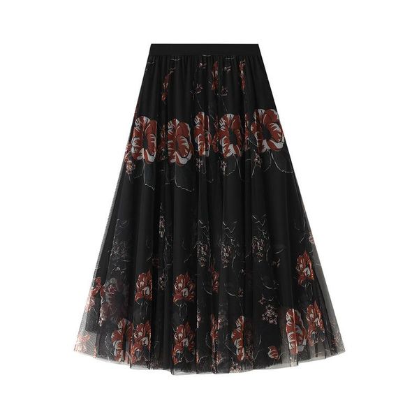 korean style floral print spring long skirts for women vd1711 high waist black party mesh tulle skirt jupe
korean style floral print spring long skirts for women vd1711 high waist black party mesh tulle skirt jupe