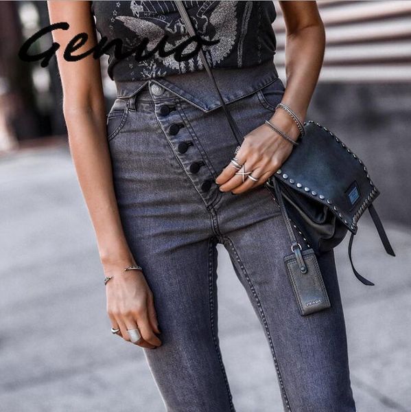 genuo 2020 vintage casual long office lady jean slim femme fashion stretch high waisted jeans skinny bulift pencil pants, Blue
genuo 2020 vintage casual long office lady jean slim femme fashion stretch high waisted jeans skinny bulift pencil pants, Blue