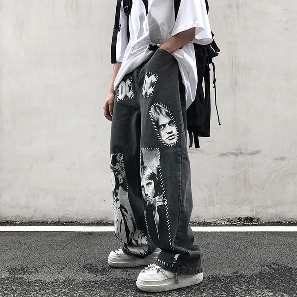 uncledonjm high street patchwork printed jeans ins hip hop wide leg pants men hip hop jeans men 8009 201116, Blue
uncledonjm high street patchwork printed jeans ins hip hop wide leg pants men hip hop jeans men 8009 201116, Blue