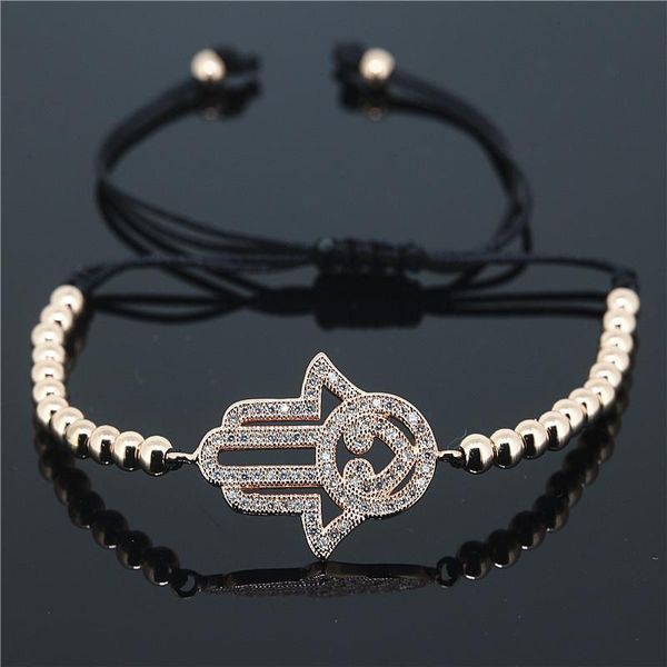 2021 New Product Fashi Anil Arjandas Bracelet Paved White CZ Hamsa Connector& 4mm Brass Beads Braiding Unisex Macrame Bracelet f, Golden;silver
2021 New Product Fashi Anil Arjandas Bracelet Paved White CZ Hamsa Connector& 4mm Brass Beads Braiding Unisex Macrame Bracelet f, Golden;silver