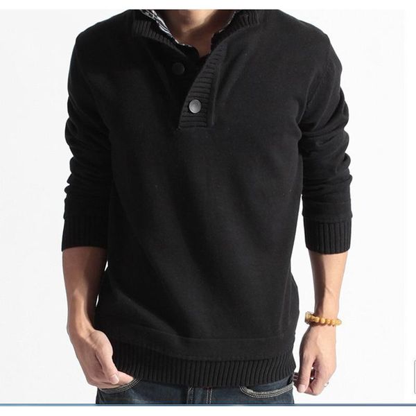 men's clothing winter solid color sweater long sleeve fake two pieces soft handfeel holiday stylish sweater blouse, White;black
men's clothing winter solid color sweater long sleeve fake two pieces soft handfeel holiday stylish sweater blouse, White;black