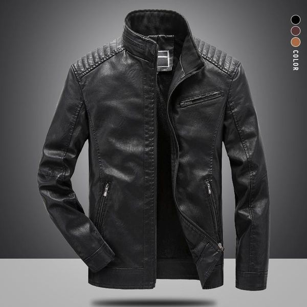 winter men's leather jacket male coat fleece pu motorcycle jacket men bomber brand clothing outwear bf1799, Black
winter men's leather jacket male coat fleece pu motorcycle jacket men bomber brand clothing outwear bf1799, Black