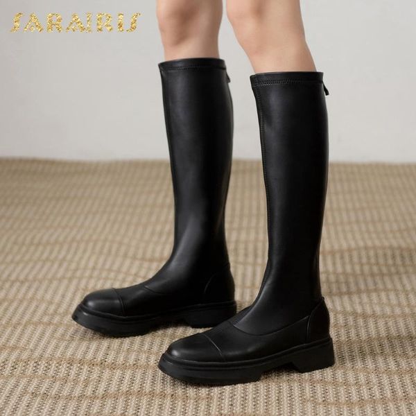 boots sarairis 2021 fashion british style chunky heels platform knee high zipper comfy genuine cow leather riding boot lady, Black
boots sarairis 2021 fashion british style chunky heels platform knee high zipper comfy genuine cow leather riding boot lady, Black