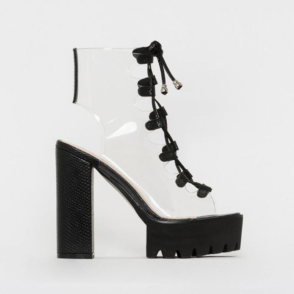 2021 new female fashion for transparent cross-strapped ankle-cross peep sandals robust toe 12 in high heels mujer boots nbt4, Black
2021 new female fashion for transparent cross-strapped ankle-cross peep sandals robust toe 12 in high heels mujer boots nbt4, Black