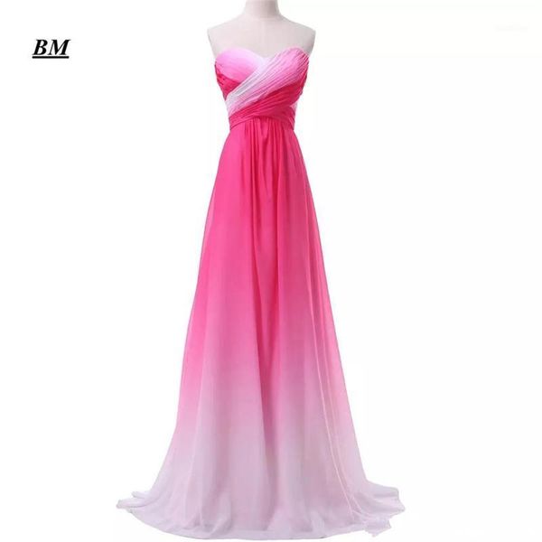 party dresses 2021 gradient colorful chiffon prom dress evening pleats women formal occasion bm1731, White;black
party dresses 2021 gradient colorful chiffon prom dress evening pleats women formal occasion bm1731, White;black