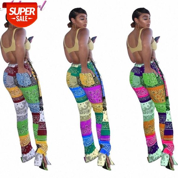 casual bandanna print women lace up side slit stacked wide leg pants leggings high waist flare bell bottom trousers sweatpants #fg25, Black;white 
casual bandanna print women lace up side slit stacked wide leg pants leggings high waist flare bell bottom trousers sweatpants #fg25, Black;white