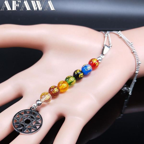 pendant necklaces 2021 7 color chakra stainless steel chain necklace for women silver carving buddhist beads jewelry chaine n20276
pendant necklaces 2021 7 color chakra stainless steel chain necklace for women silver carving buddhist beads jewelry chaine n20276