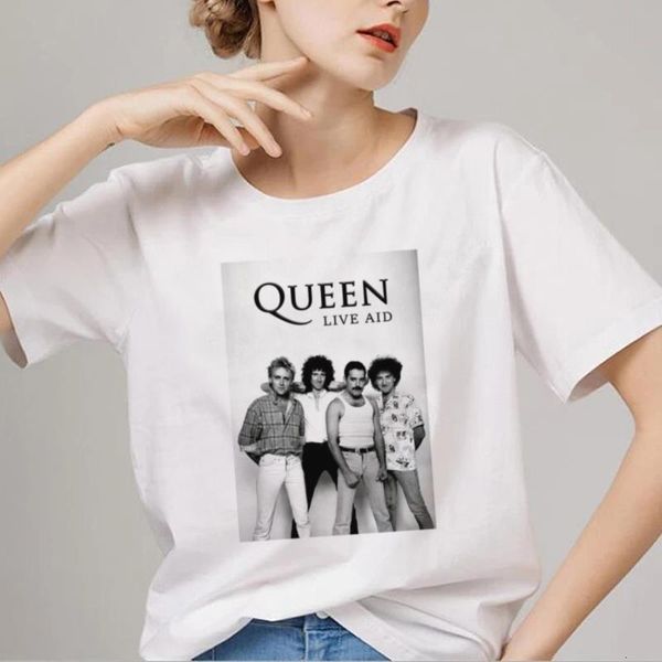 2020 new camiseta mujer queen band printing harajuku kawaii streetwear tracksuit personality casual short sleeve t-shirt, White
2020 new camiseta mujer queen band printing harajuku kawaii streetwear tracksuit personality casual short sleeve t-shirt, White