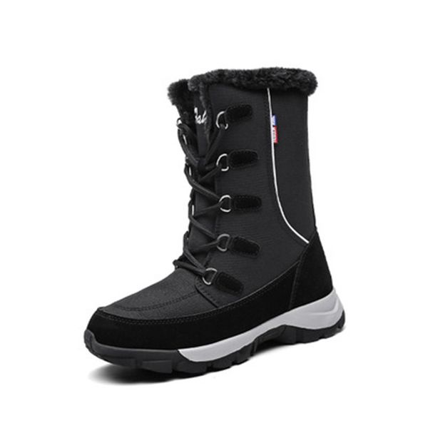 2021 new water winter keep warm mid-calf snow ladies lace comfortable women's chaussure boots i24a, Black
2021 new water winter keep warm mid-calf snow ladies lace comfortable women's chaussure boots i24a, Black