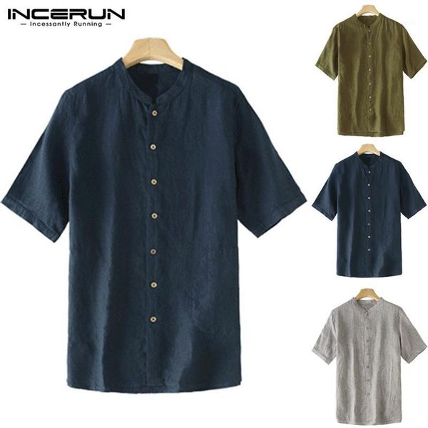 incerun casual brand shirt men cotton vintage short sleeve retro solid camisa masculina leisure men shirts plus size summer1, White;black
incerun casual brand shirt men cotton vintage short sleeve retro solid camisa masculina leisure men shirts plus size summer1, White;black