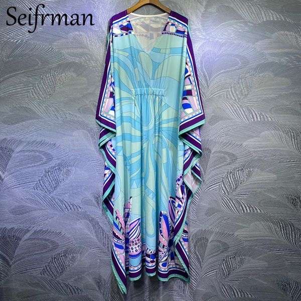 seifrmann women autumn fashion designer holiday long dress batwing sleeve elastic waist printed ladies loose maxi dresses 2020, Black;gray
seifrmann women autumn fashion designer holiday long dress batwing sleeve elastic waist printed ladies loose maxi dresses 2020, Black;gray