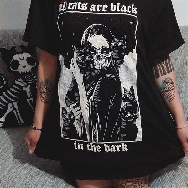harajuku skull peint t shirts women loose black t shirts gothic grunge punk halloween party long female shirt, White
harajuku skull peint t shirts women loose black t shirts gothic grunge punk halloween party long female shirt, White