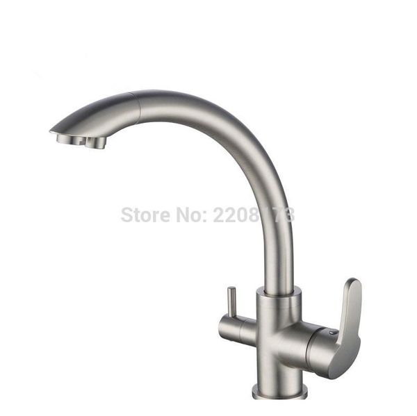 wholesale- wholesale solid brass brushed nickel kitchen faucet osmosis reverse tri flow filtered sink mixer jlltug ladyshome
wholesale- wholesale solid brass brushed nickel kitchen faucet osmosis reverse tri flow filtered sink mixer jlltug ladyshome