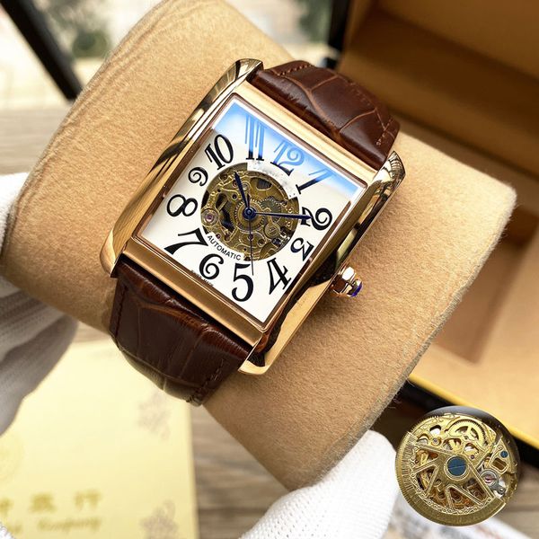montre de luxe watch mens automatic mechanical watch hollow design fashion belt waterproof business watch mens gift 116, Slivery;brown
montre de luxe watch mens automatic mechanical watch hollow design fashion belt waterproof business watch mens gift 116, Slivery;brown