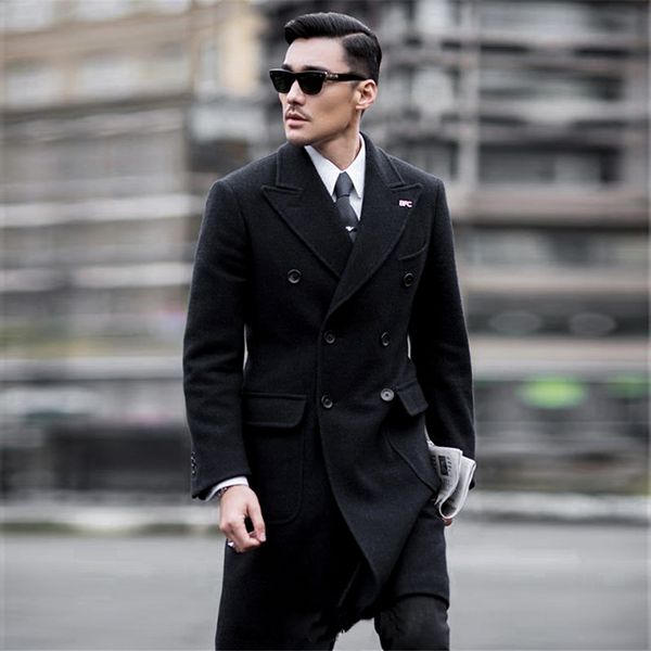 mens woolen coat coat winter british classic gentleman slim star same style double row solid color trench coat, Tan;black
mens woolen coat coat winter british classic gentleman slim star same style double row solid color trench coat, Tan;black