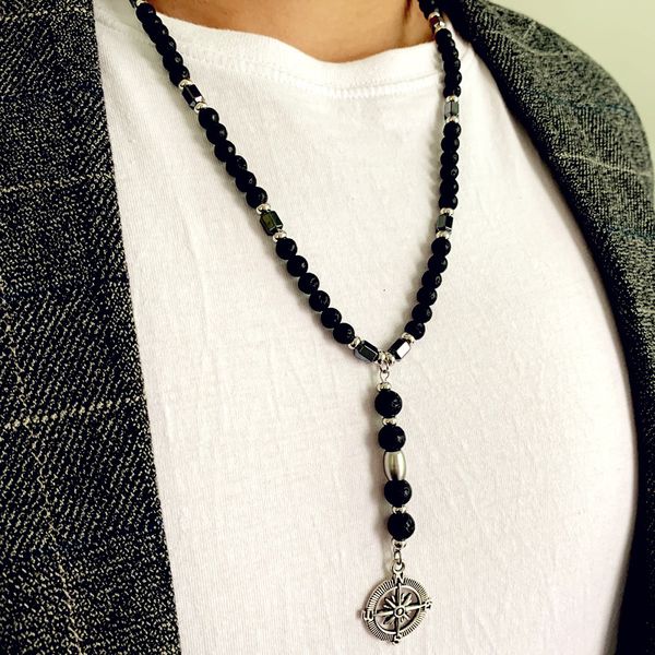 necklace designer new fashion bead strand pendant necklace men anchore lava stone beads chain necklace for men jewelry gift, Silver
necklace designer new fashion bead strand pendant necklace men anchore lava stone beads chain necklace for men jewelry gift, Silver