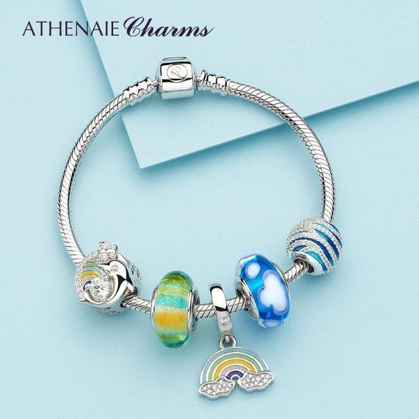 athenaie rainbow & dolphin charms bracelet 925 sterling silver complete bracelet for women summer party valentine'day gifts1, Golden;silver
athenaie rainbow & dolphin charms bracelet 925 sterling silver complete bracelet for women summer party valentine'day gifts1, Golden;silver