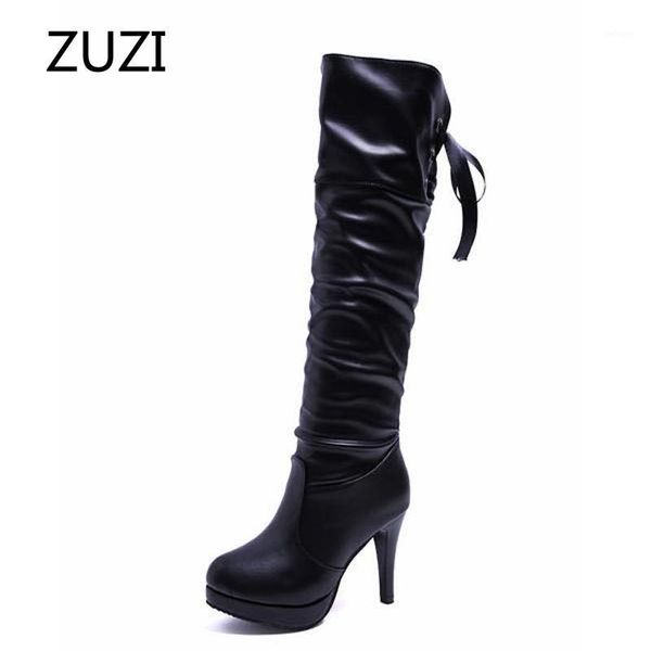boots zuzi women pu leather knee high back lace up super heels platform long autumn winter woman shoes black whites1
boots zuzi women pu leather knee high back lace up super heels platform long autumn winter woman shoes black whites1