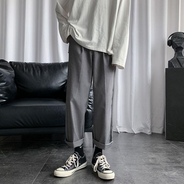 men's pants trousers 2021 spring and winter solid color wild straight loose casual personality youth clothing, Black
men's pants trousers 2021 spring and winter solid color wild straight loose casual personality youth clothing, Black