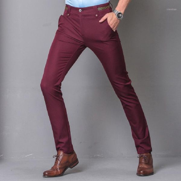 men's fashion pants new design casual pants solid slim fit full length trousers business style male new trends1, Black
men's fashion pants new design casual pants solid slim fit full length trousers business style male new trends1, Black