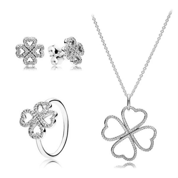 2021 new fashion personality 100% 925 sterling silver original clover rings suit charms for women diy gift jewelry
2021 new fashion personality 100% 925 sterling silver original clover rings suit charms for women diy gift jewelry