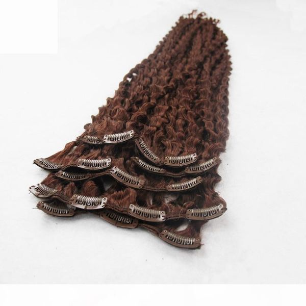 light brown color clip in on hair extension 100% human hair weave 10-30 inchs clip in curly hair extension, Black
light brown color clip in on hair extension 100% human hair weave 10-30 inchs clip in curly hair extension, Black