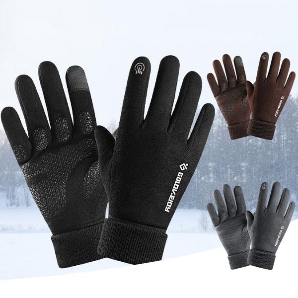 five fingers gloves outdoor waterproof windbreak winter screen plus velvet, Blue;gray
five fingers gloves outdoor waterproof windbreak winter screen plus velvet, Blue;gray