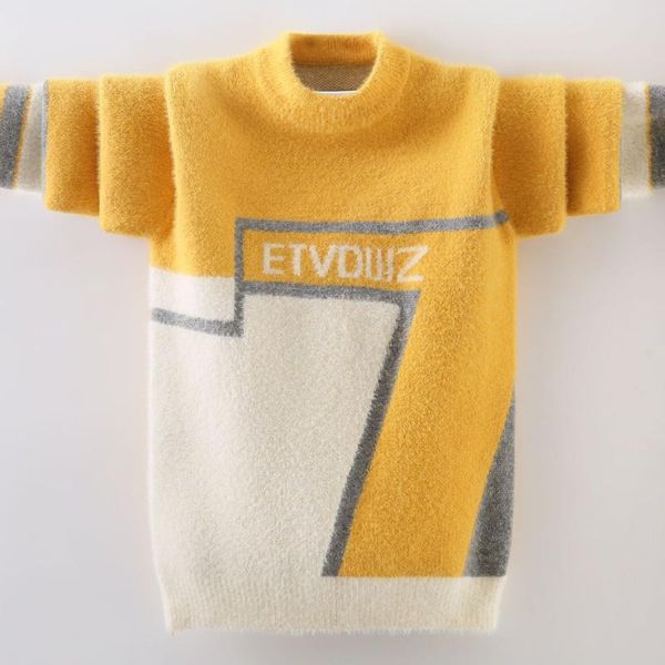 men's sweaters 2021 mens clothes boys round neck pullover korean fashion clothing mink velvet thickened children knitted sweater, White;black
men's sweaters 2021 mens clothes boys round neck pullover korean fashion clothing mink velvet thickened children knitted sweater, White;black