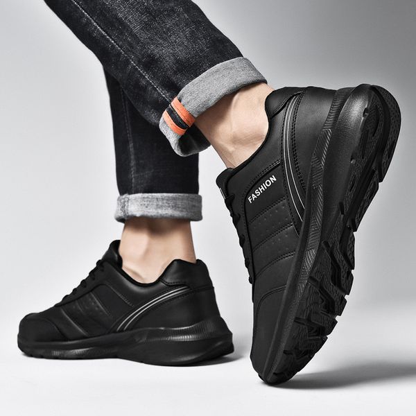 men casual shoes leather sneakers men shoes comfortable male boots outdoor light walking footwear mens shoes 201125, Black
men casual shoes leather sneakers men shoes comfortable male boots outdoor light walking footwear mens shoes 201125, Black