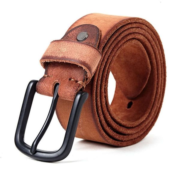 men's head leather pin buckle casual versatile personality fashion korean jeans with soft belt, Black;brown
men's head leather pin buckle casual versatile personality fashion korean jeans with soft belt, Black;brown