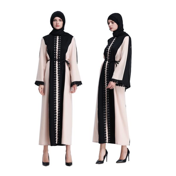 women's muslim dresses fashion long sleeve dresses color-blocking beige black casual dresses ethnic clothing, Red
women's muslim dresses fashion long sleeve dresses color-blocking beige black casual dresses ethnic clothing, Red