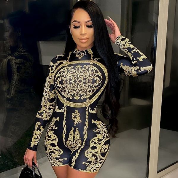 klassieke print o hals lange mouwen playsuit 2022 nieuwe jaar slim sport elegante casual streetwear beknopte y2k, Black;white 
klassieke print o hals lange mouwen playsuit 2022 nieuwe jaar slim sport elegante casual streetwear beknopte y2k, Black;white