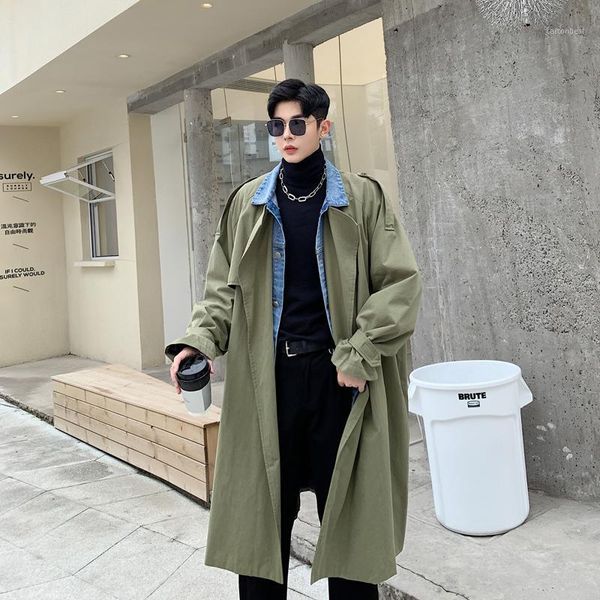 men's trench coats men denim splice loose casual long jacket outerwear male women vintage streetwear hip hop coat windbreaker overcoat1, Tan;black
men's trench coats men denim splice loose casual long jacket outerwear male women vintage streetwear hip hop coat windbreaker overcoat1, Tan;black