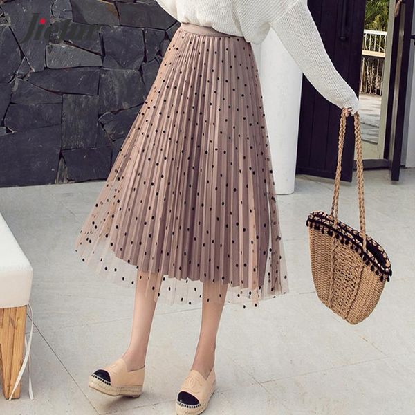 new polka-dot skirts womens fashion pleated skirt korean style mesh gold velvet both sides autumn long skirt elegant lady, Black
new polka-dot skirts womens fashion pleated skirt korean style mesh gold velvet both sides autumn long skirt elegant lady, Black