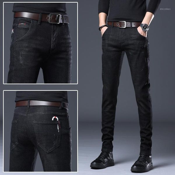 men's jeans 2021 arrival men's denim straight full length pants with high elasticity slim man fashion mid-waist men1, Blue
men's jeans 2021 arrival men's denim straight full length pants with high elasticity slim man fashion mid-waist men1, Blue
