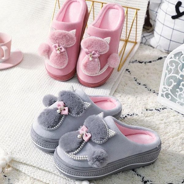 women winter indoor home cotton warm plush slippers ladies cute cat shoes female flat shoes woman thick heels slipper 2021 #bl5n, Black
women winter indoor home cotton warm plush slippers ladies cute cat shoes female flat shoes woman thick heels slipper 2021 #bl5n, Black