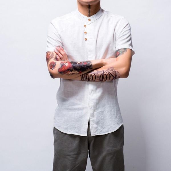 men's casual shirts 2021 summer plus size men shirt short sleeve button linen solid color loose blouse s-2xl camisa masculina camisas h, White;black
men's casual shirts 2021 summer plus size men shirt short sleeve button linen solid color loose blouse s-2xl camisa masculina camisas h, White;black