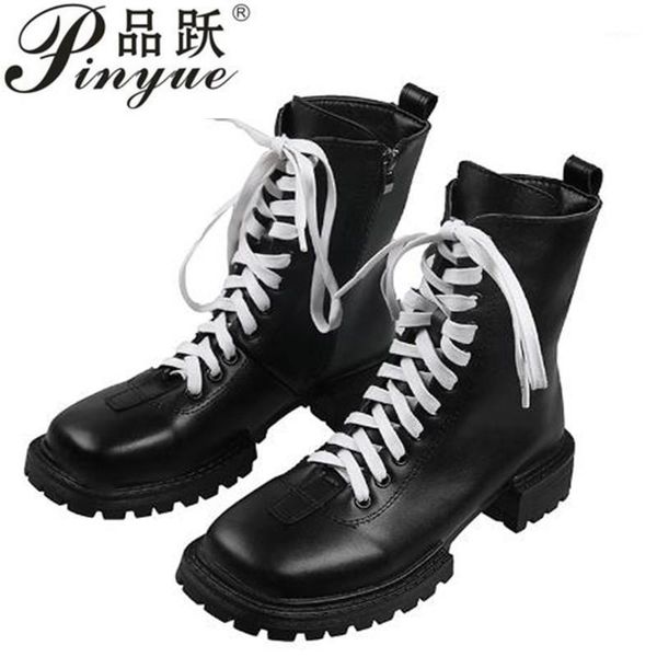 women motorcycle boots punk bare boots black square head autumn comfortable woman shoes white lace-up pu female1
women motorcycle boots punk bare boots black square head autumn comfortable woman shoes white lace-up pu female1