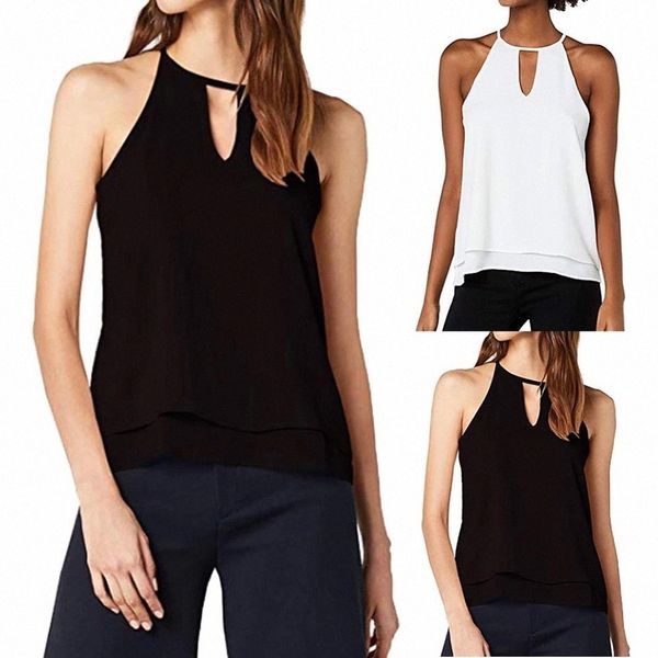 New Arrival Women Sexy Solid Color Hollow Out Halter Sleeveless Double Hem Blouse Shirt Top women tops and blouse #Li2f, White
New Arrival Women Sexy Solid Color Hollow Out Halter Sleeveless Double Hem Blouse Shirt Top women tops and blouse #Li2f, White