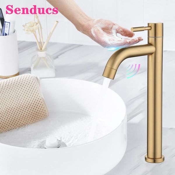bathroom sink faucets touch cold basin faucet senducs single tap sus304 stainless steel mixer brushed gold faucet1
bathroom sink faucets touch cold basin faucet senducs single tap sus304 stainless steel mixer brushed gold faucet1